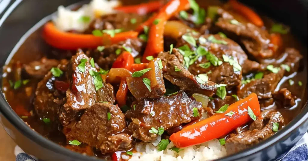 Slow Cooker Pepper Steak