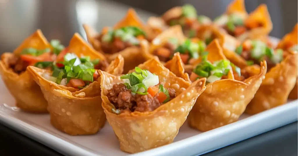 Taco Wonton Cups