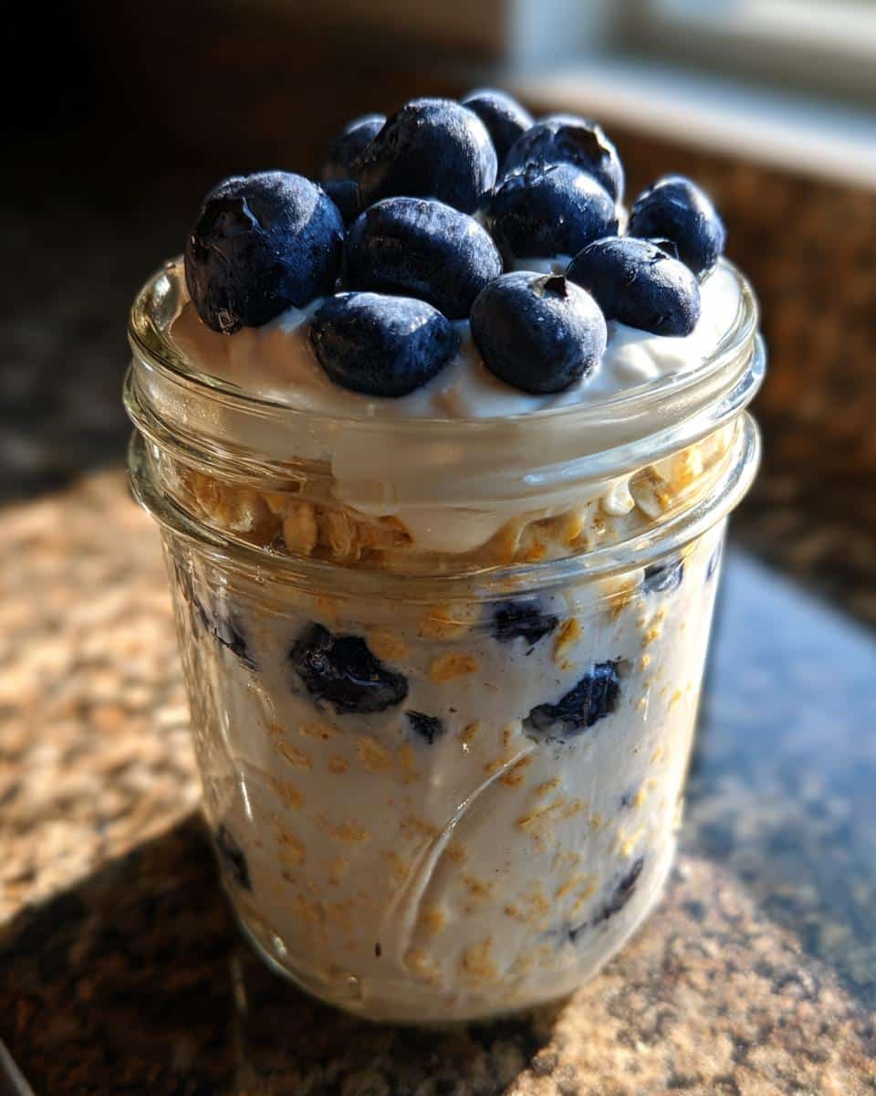 Blueberry Cheesecake Overnight Oats - detail 2