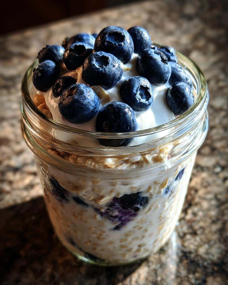 Blueberry Cheesecake Overnight Oats - detail 3