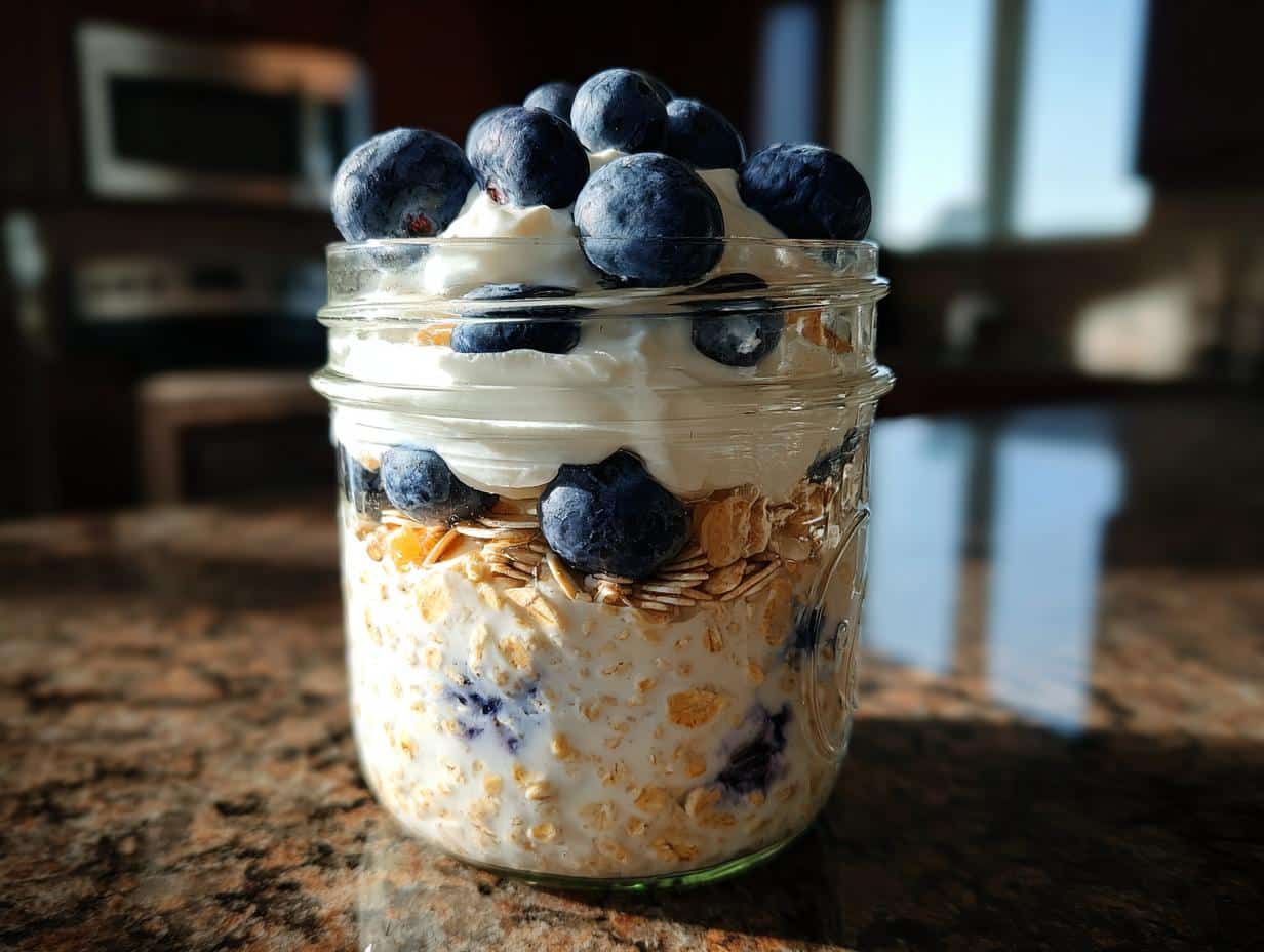 Blueberry Cheesecake Overnight Oats
