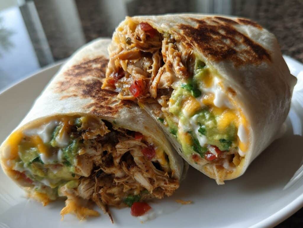 Chicken Avocado Ranch Burritos
