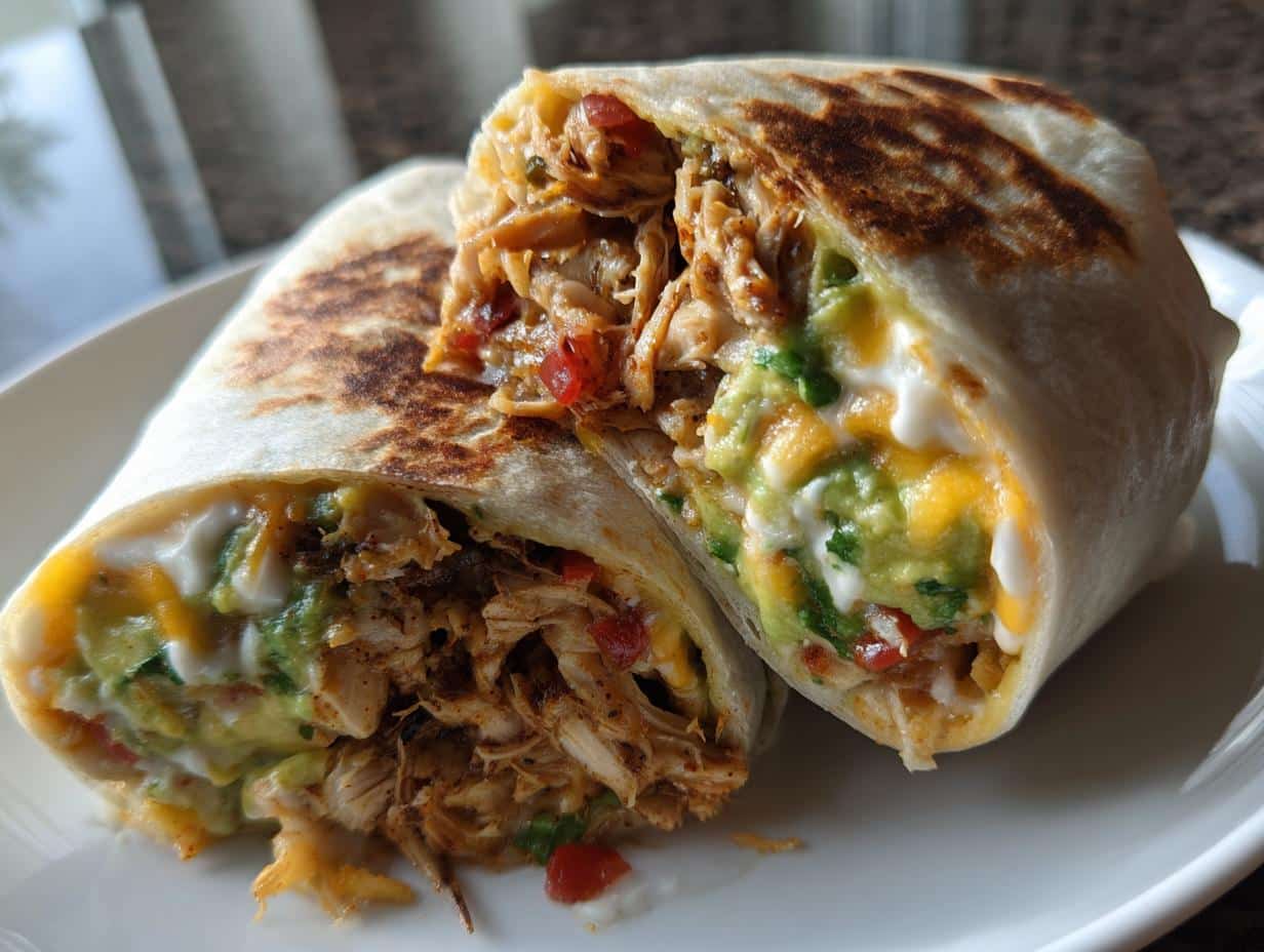 Chicken Avocado Ranch Burritos