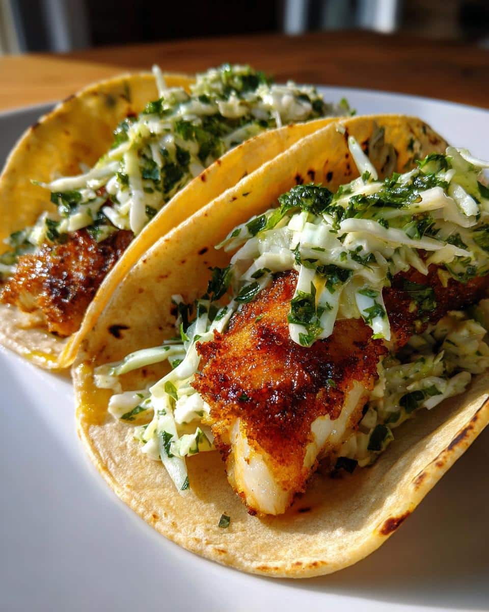 Crispy Fish Tacos with Cilantro Lime Slaw - detail 3