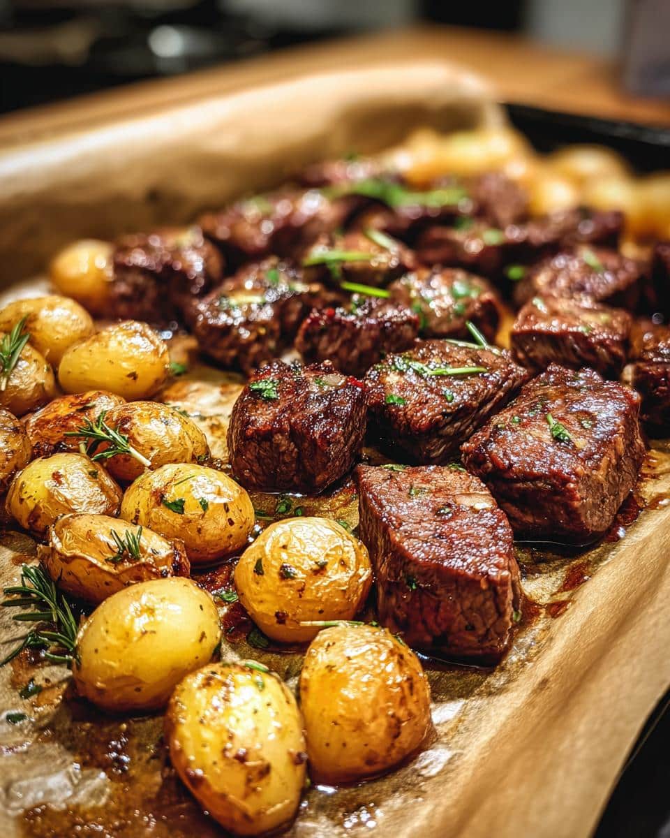 High Protein Garlic Butter Beef Bites & Potatoes - detail 1