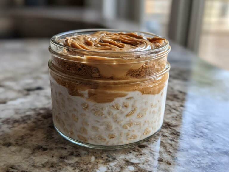 High-Protein Peanut Butter Overnight Oats