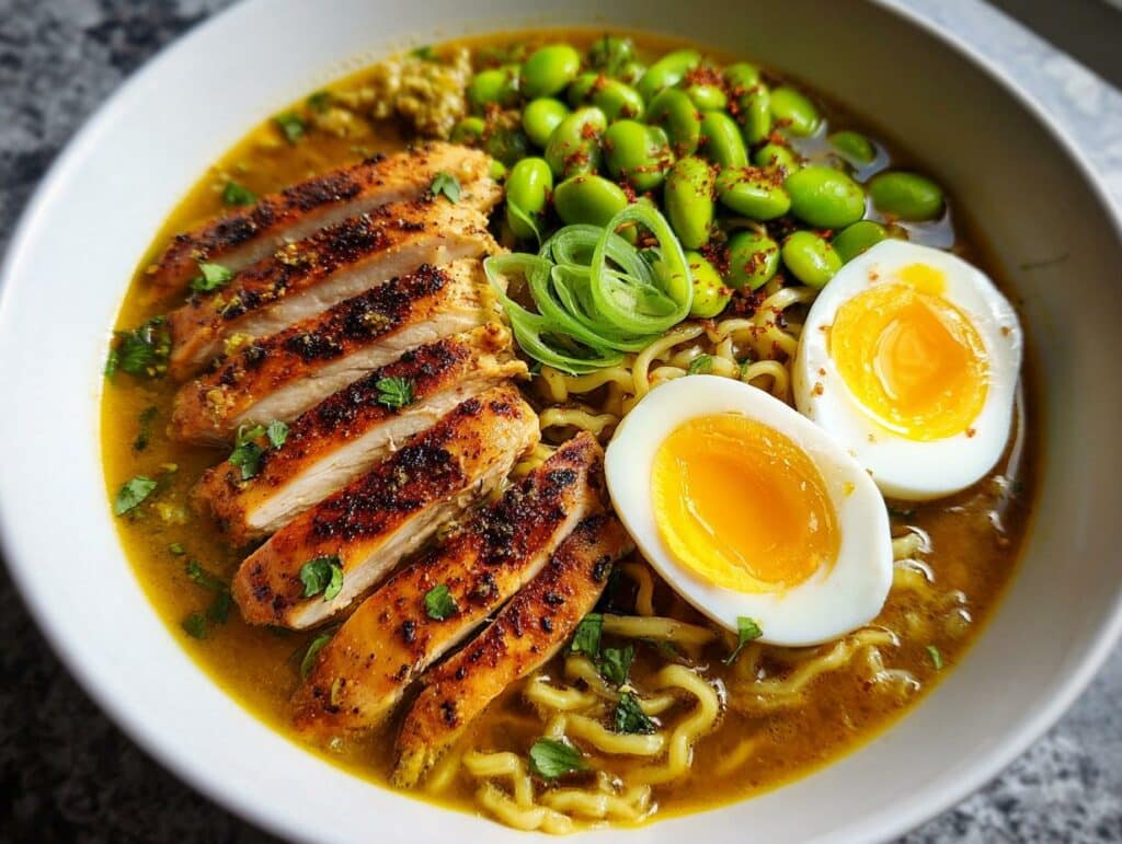 High Protein Ramen Noodle Bowl