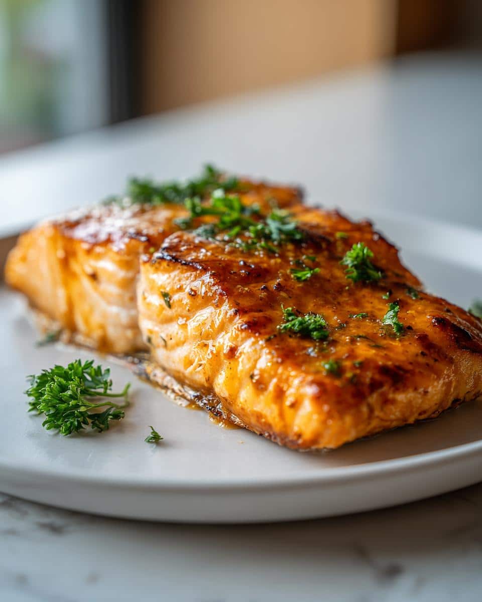 Honey Mustard Baked Salmon - detail 1