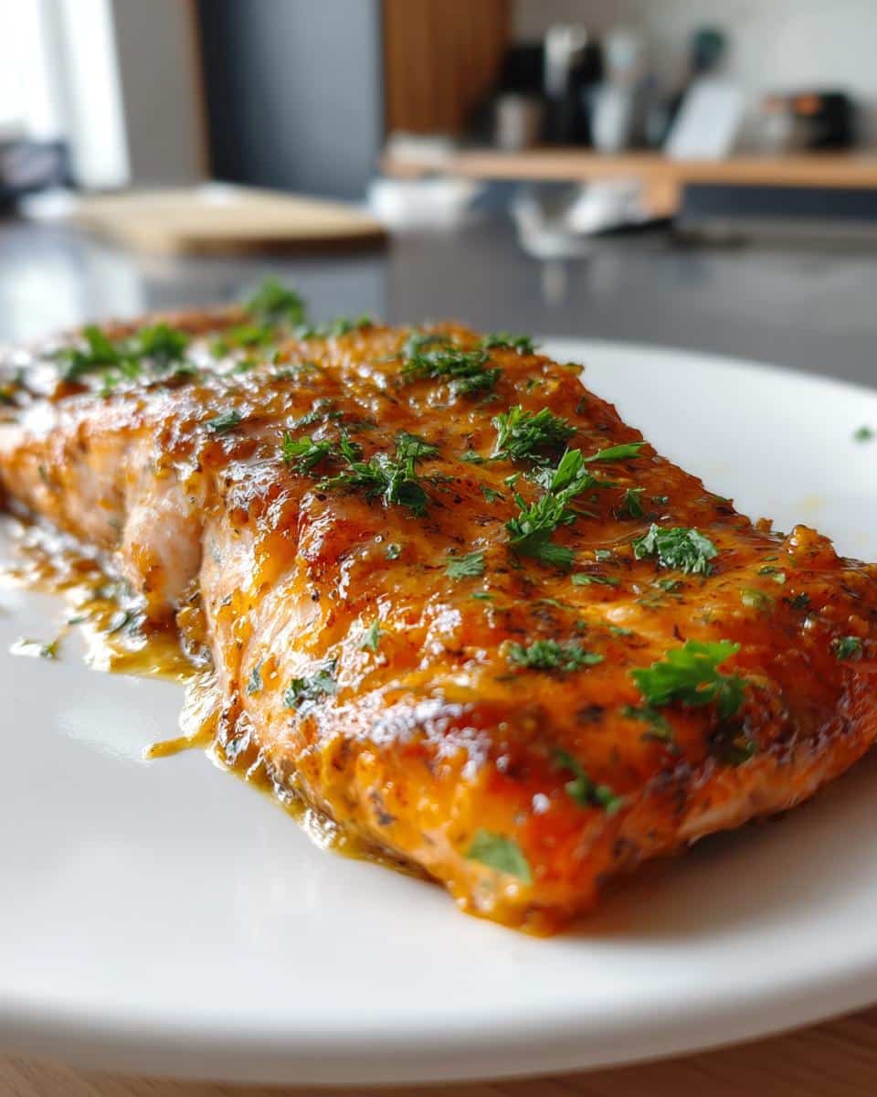 Honey Mustard Baked Salmon - detail 2