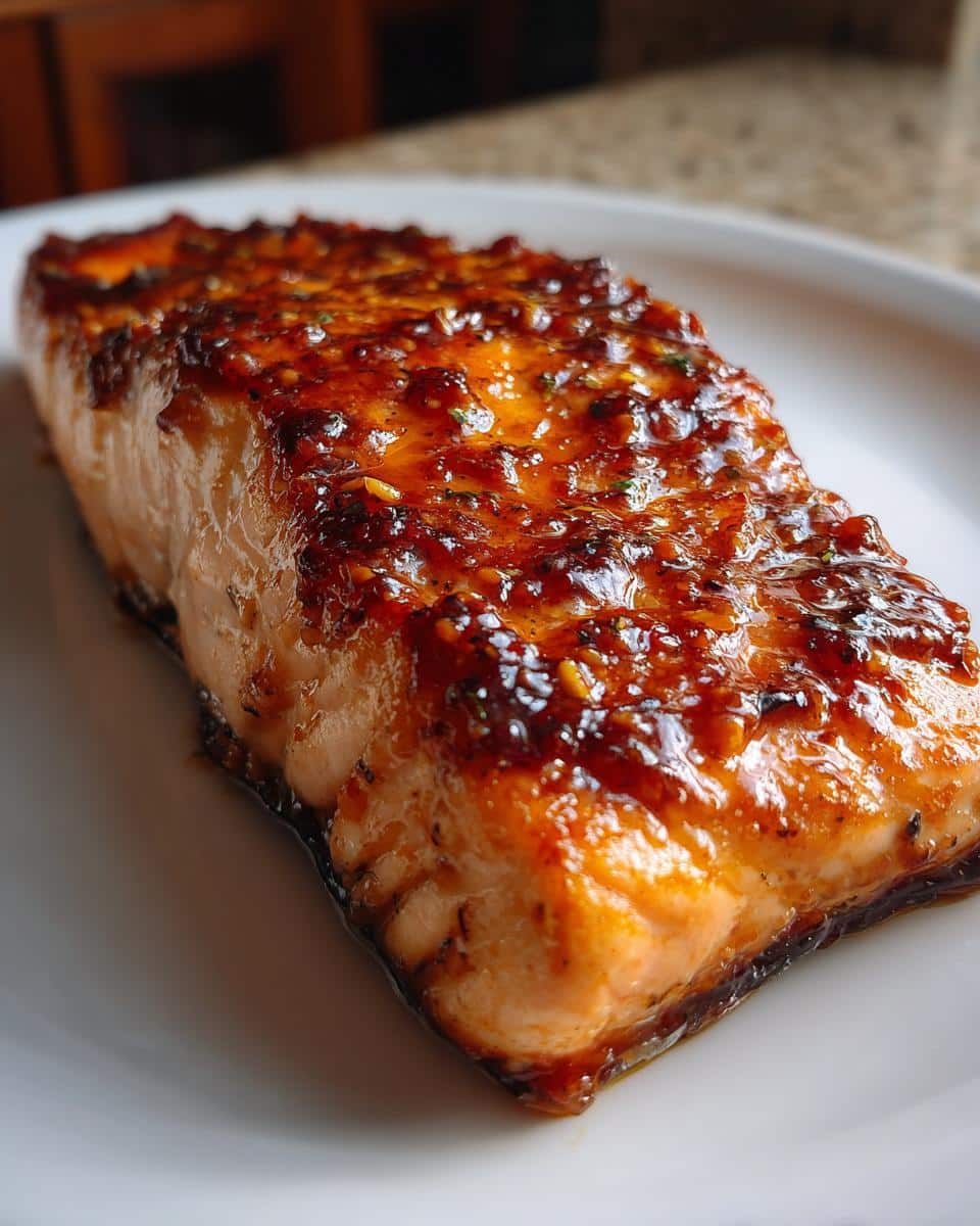 Maple Mustard Glazed Salmon - detail 2