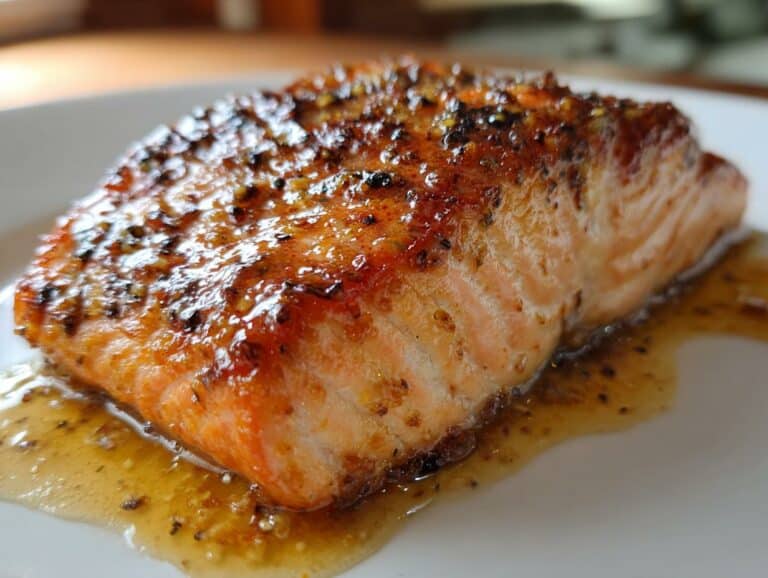 Maple Mustard Glazed Salmon
