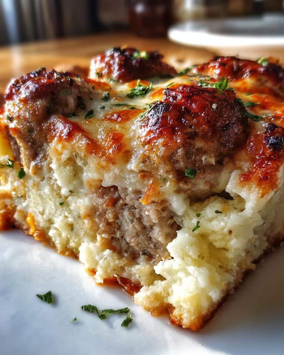 Meatball & Mashed Potato Bake - detail 3