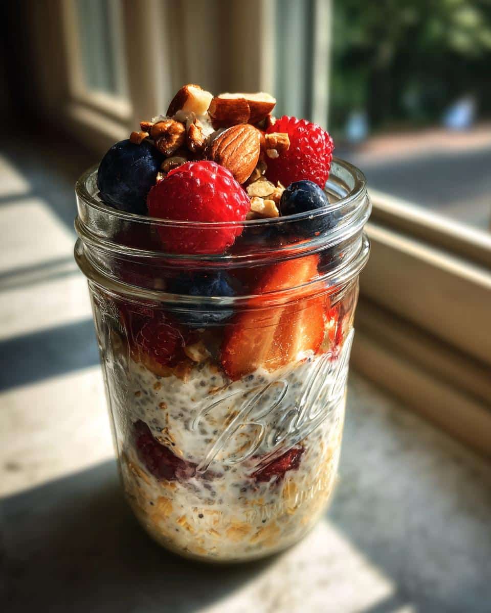 Overnight Oats in a Jar - detail 1