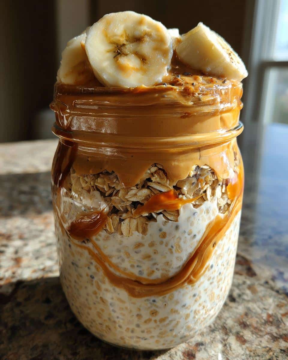 Peanut Butter Banana Overnight Oats - detail 1
