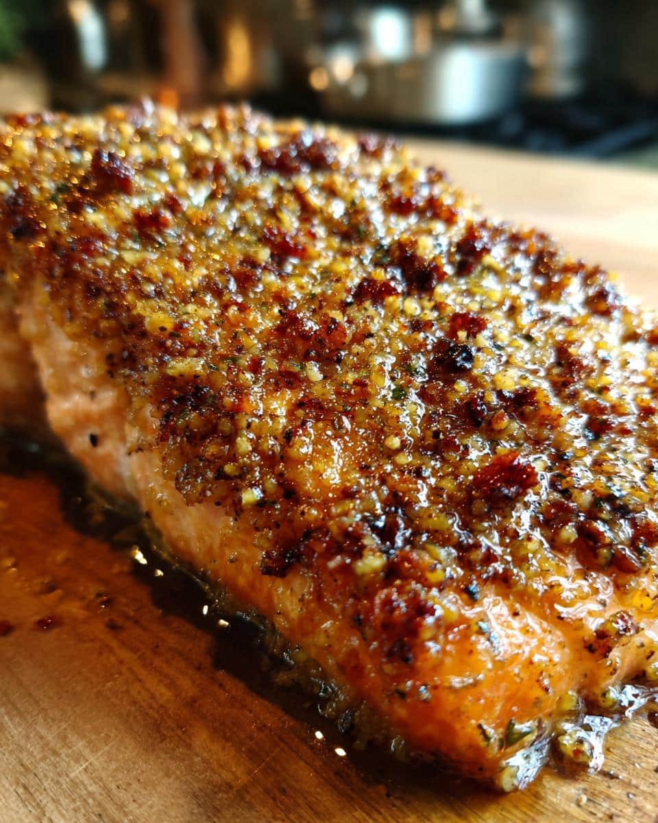 Pecan-Crusted Salmon with Lemon Glaze - detail 1