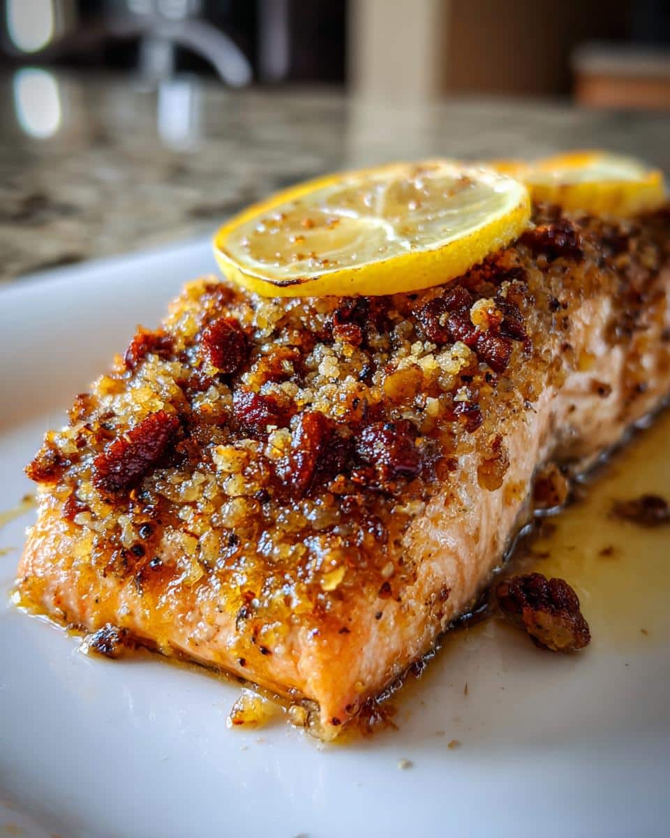 Pecan-Crusted Salmon with Lemon Glaze - detail 3