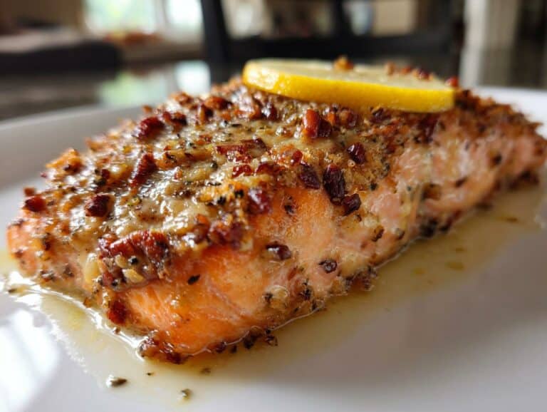 Pecan-Crusted Salmon with Lemon Glaze