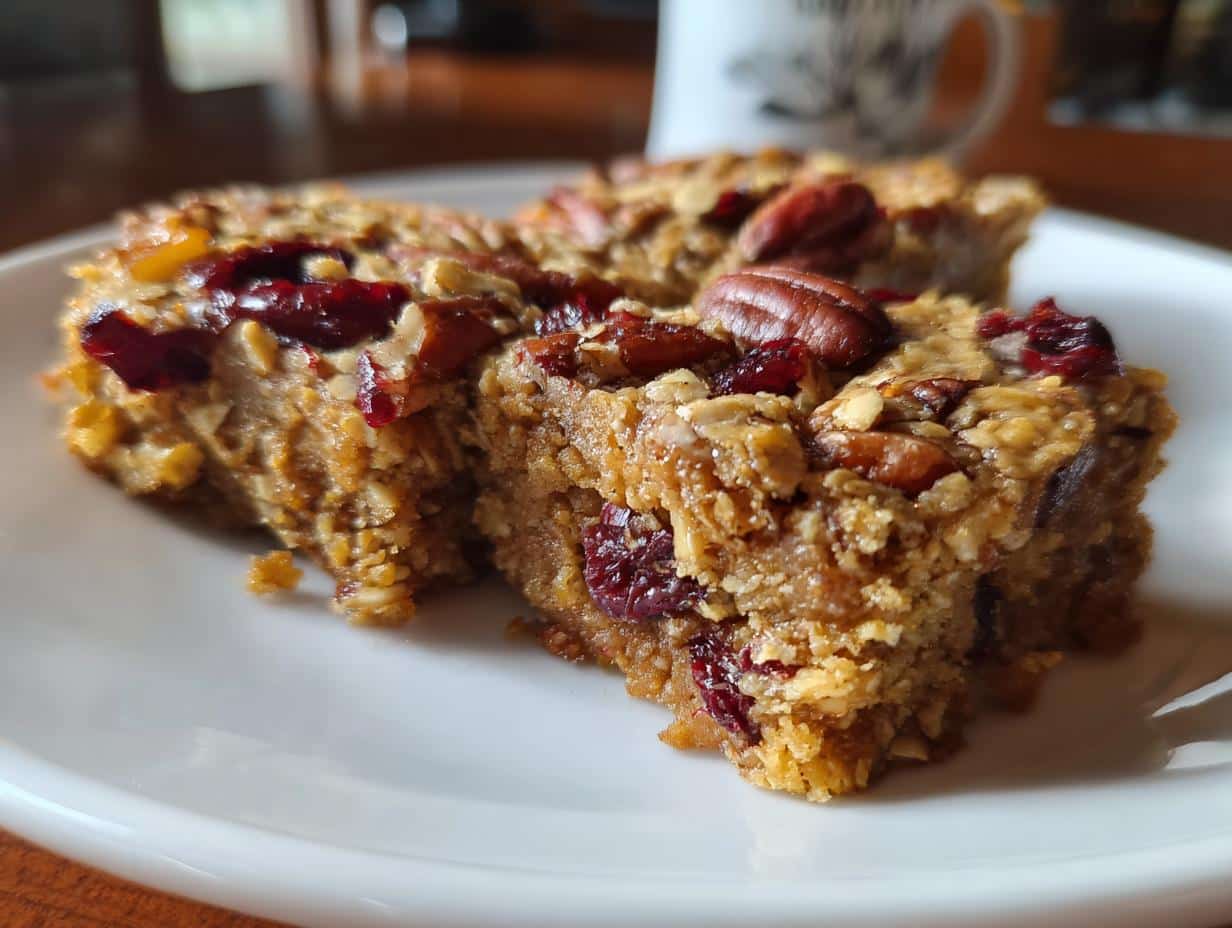 Pumpkin Cranberry Oat Bars
