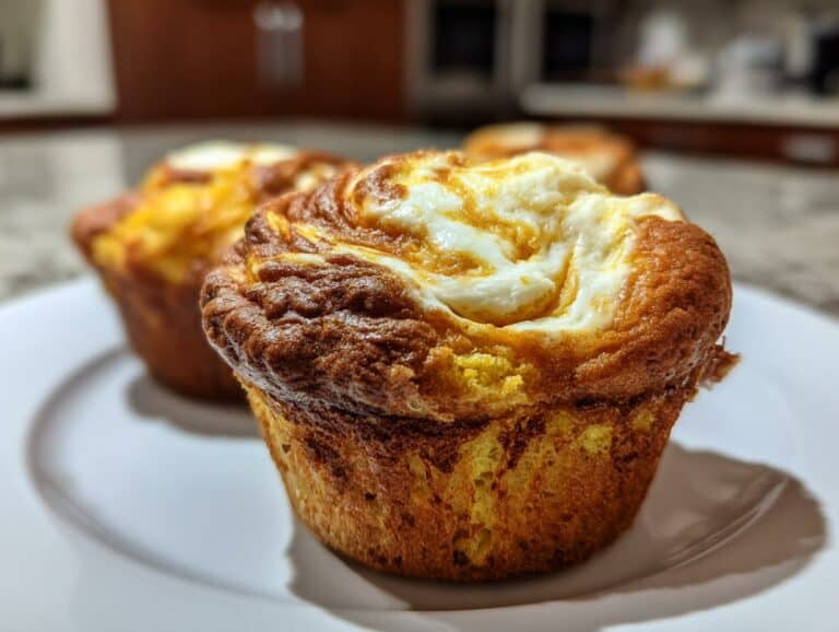 Pumpkin Cream Cheese Swirl Muffins