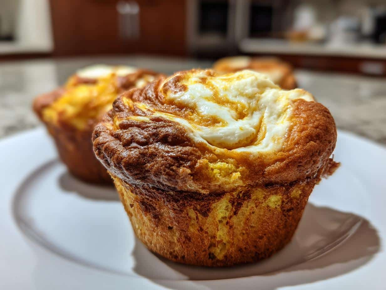 Pumpkin Cream Cheese Swirl Muffins