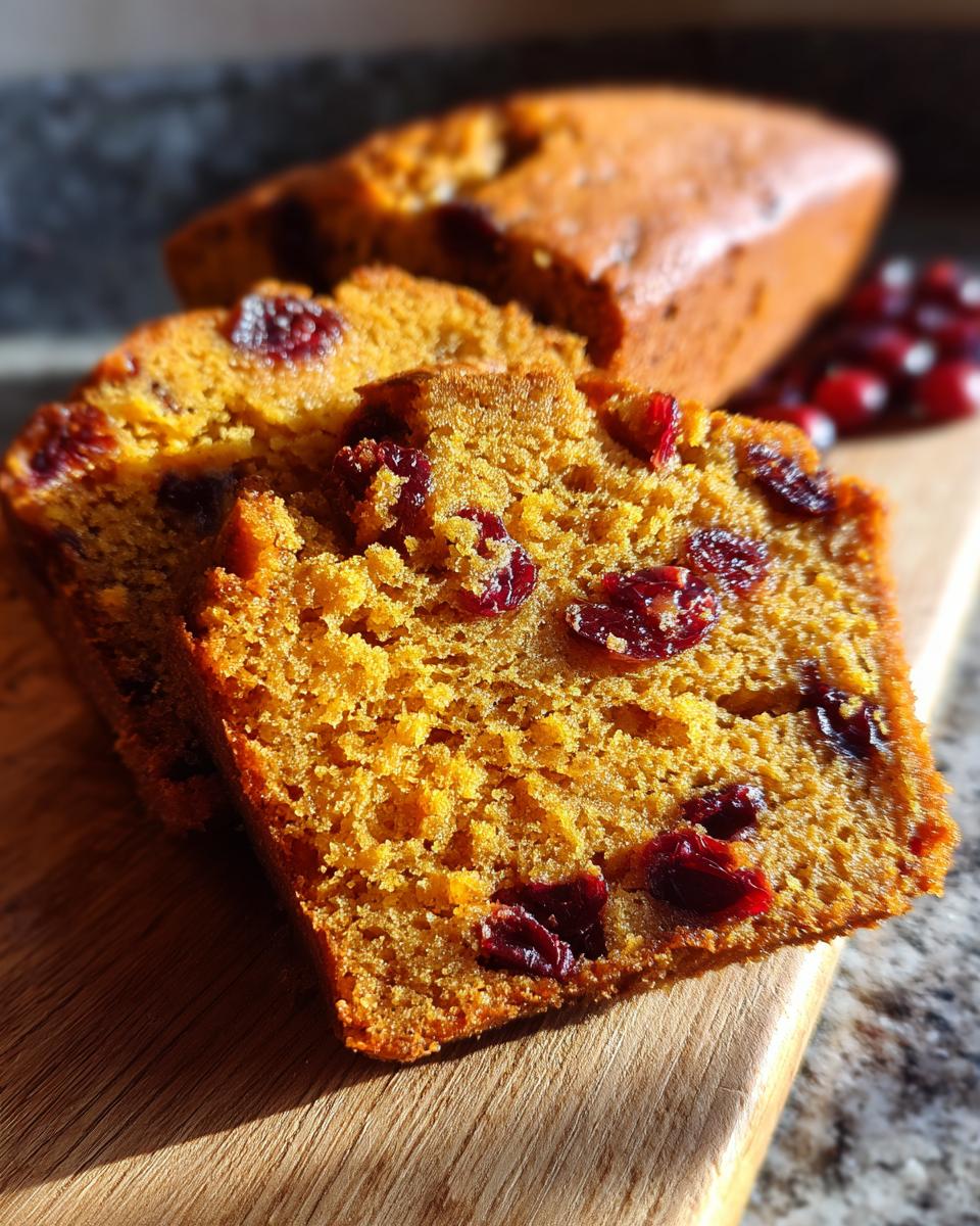 Pumpkin cranberry bread - detail 1