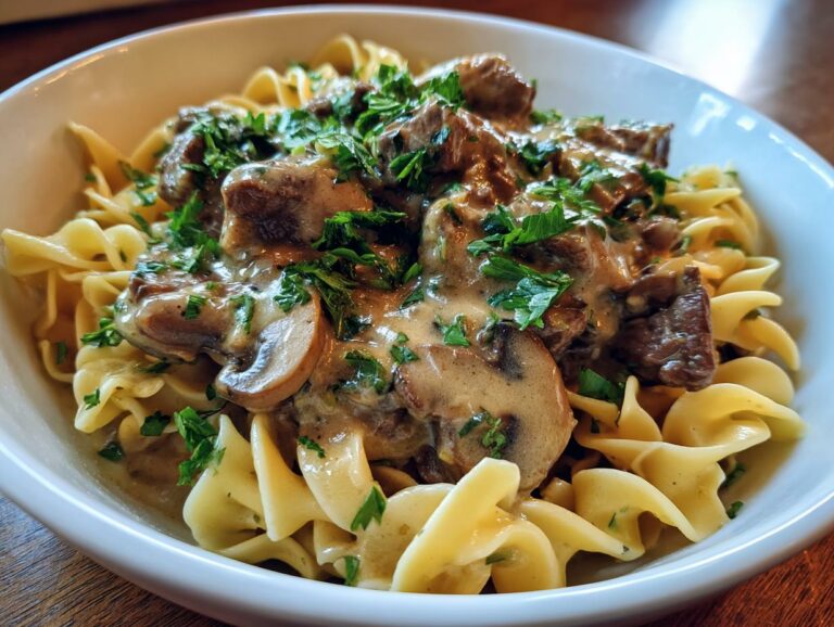 Slow Cooker Beef Stroganoff
