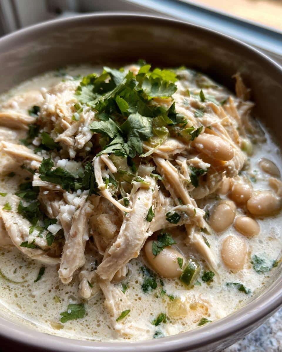 Slow Cooker Creamy White Chicken Chili - detail 1