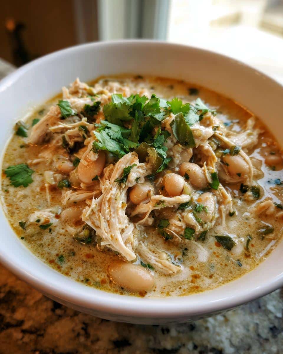 Slow Cooker Creamy White Chicken Chili - detail 2