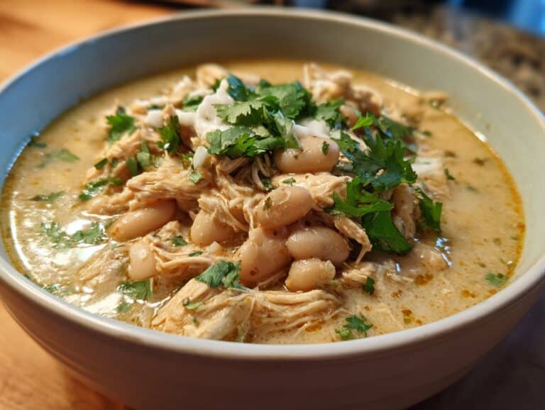 Slow Cooker Creamy White Chicken Chili