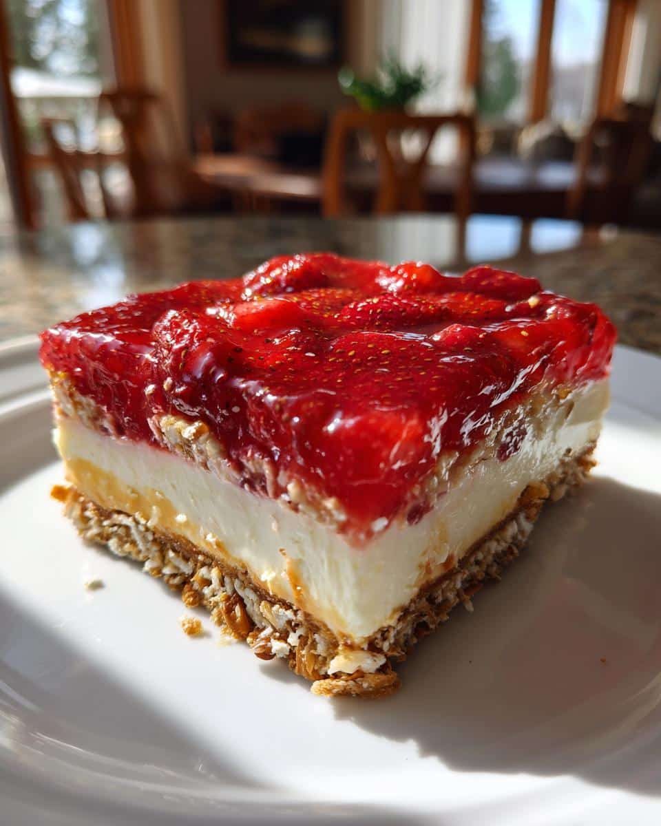 Strawberry Pretzel Salad - detail 1