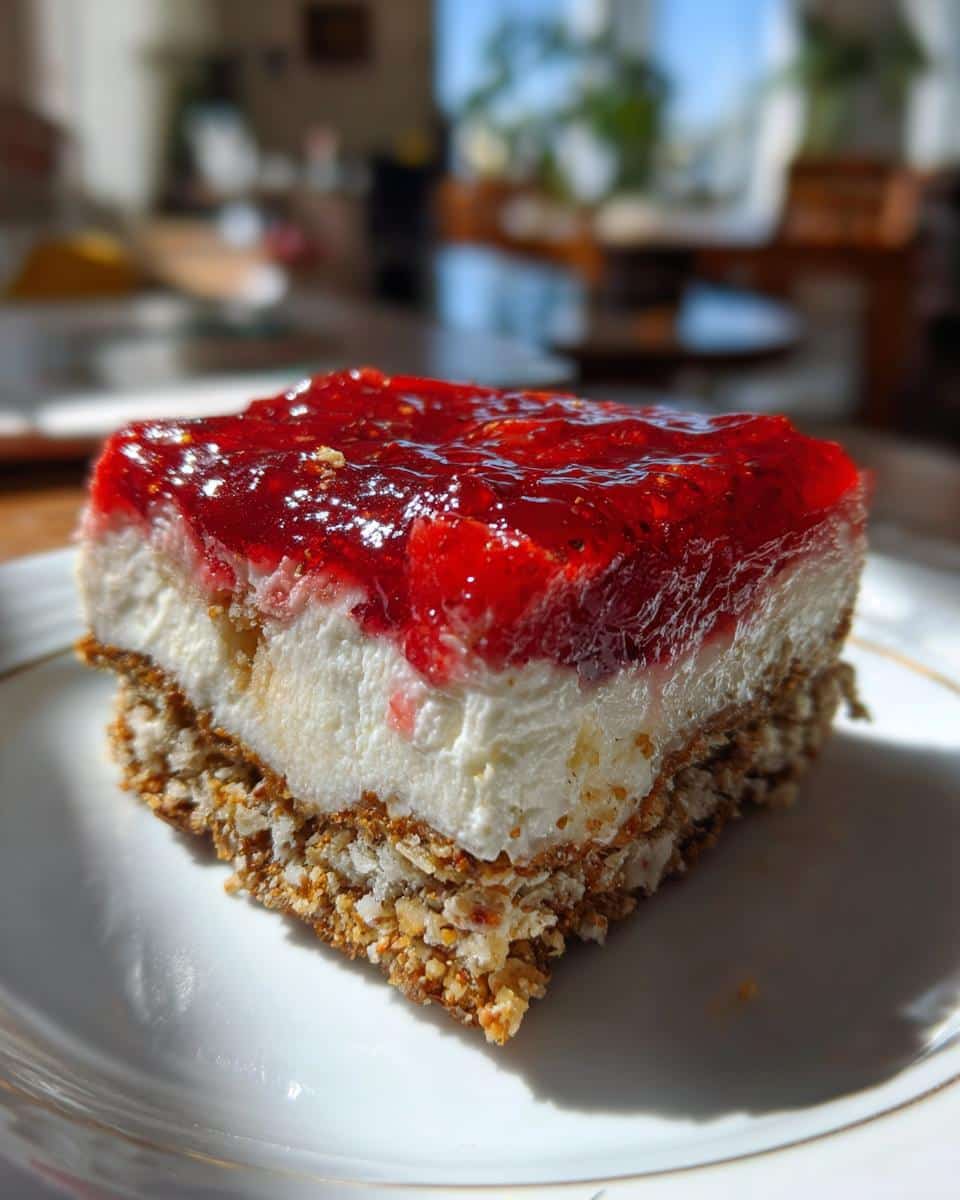 Strawberry Pretzel Salad - detail 2