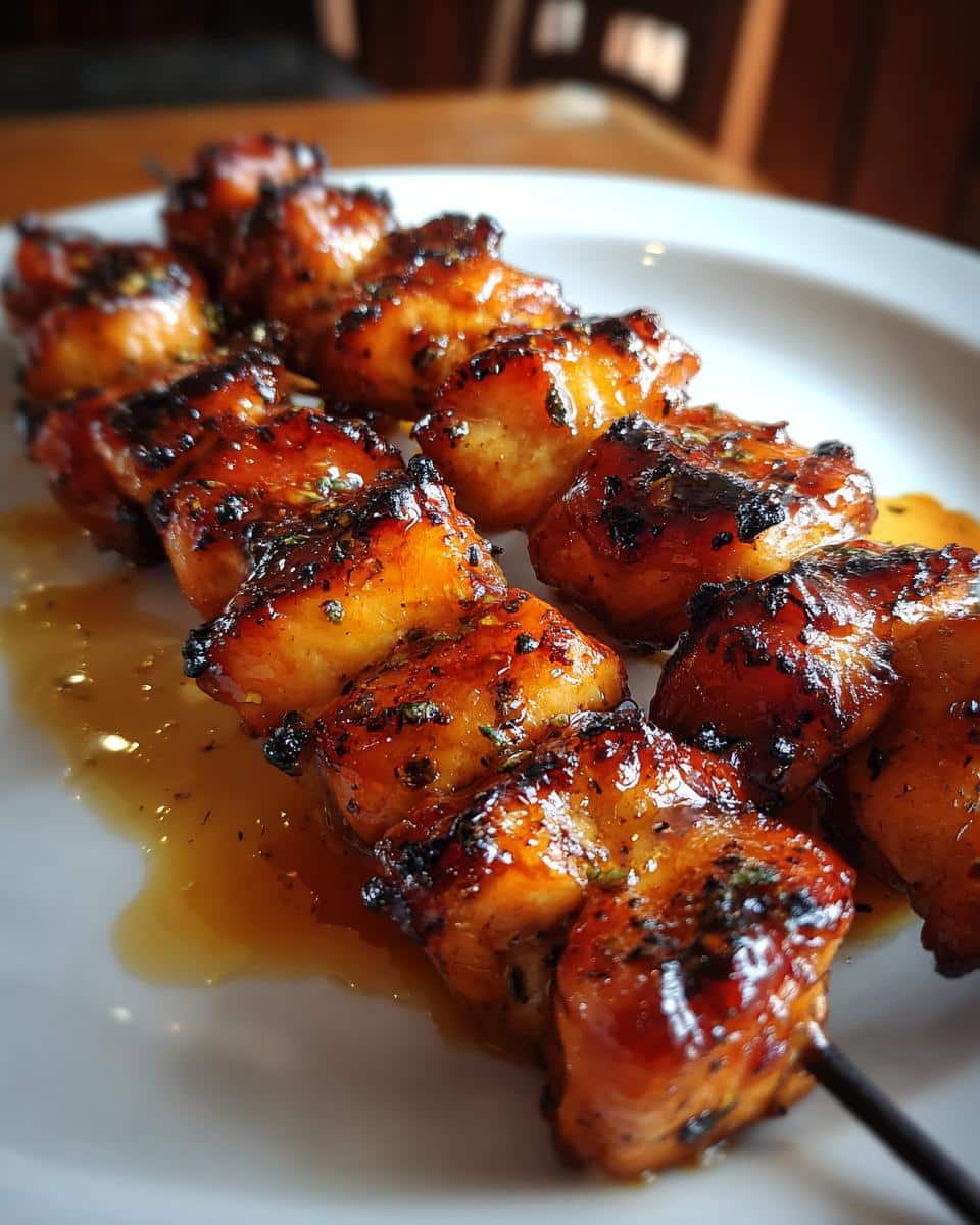 Tender Bourbon-Glazed Chicken Skewers - detail 1