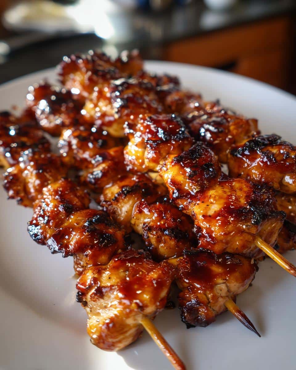 Tender Bourbon-Glazed Chicken Skewers - detail 2
