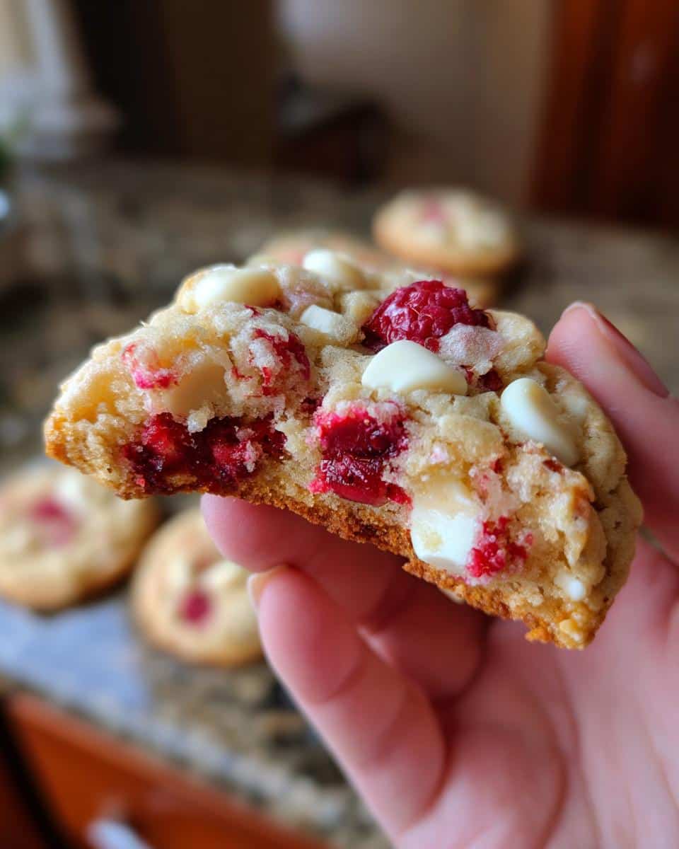 White Chocolate Raspberry Cookies - detail 2