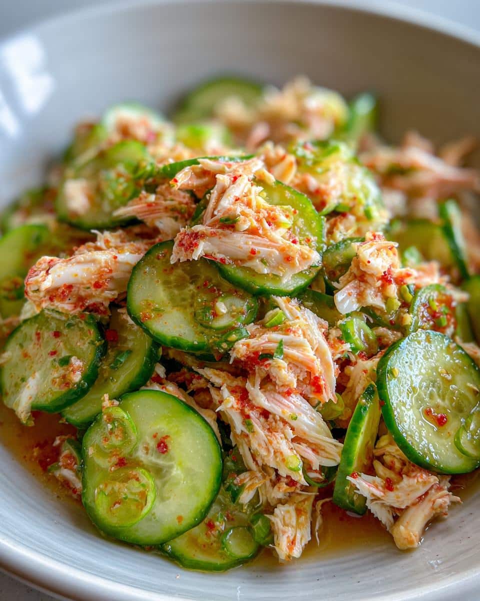 asian cucumber salad with crab meat - detail 2