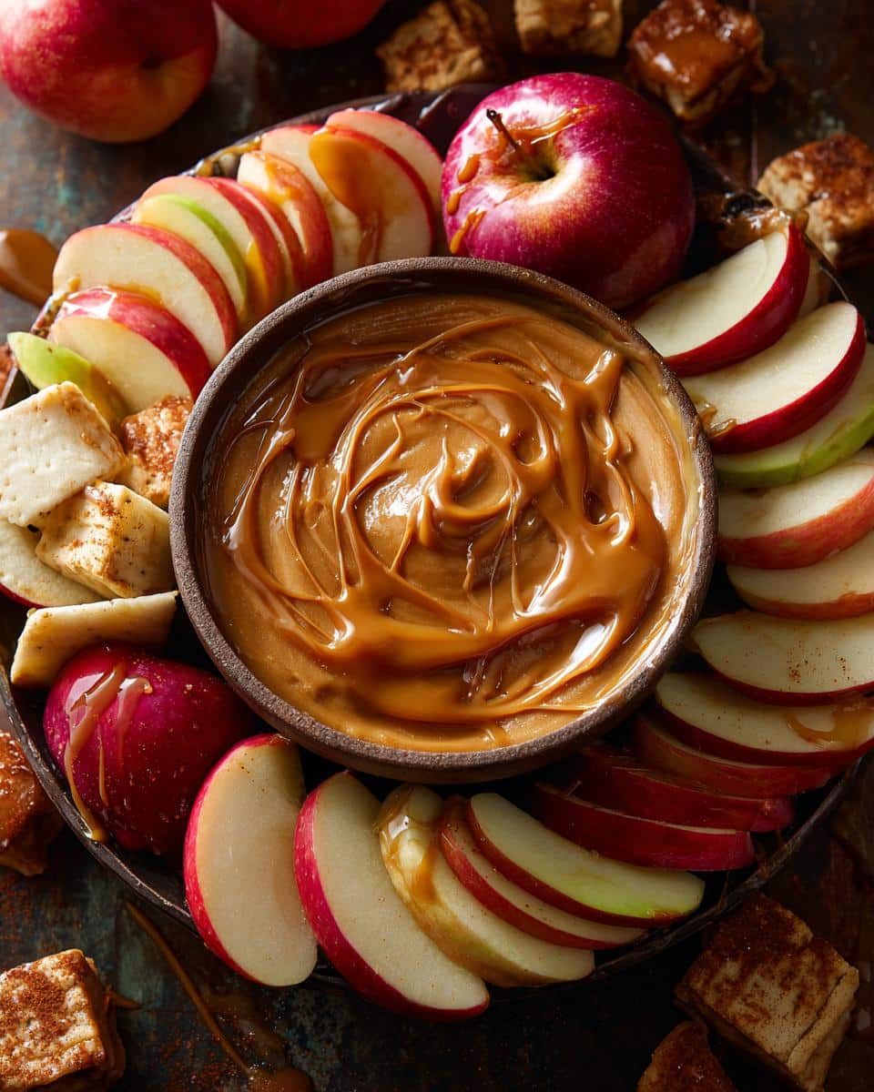 caramel apple dip - detail 2