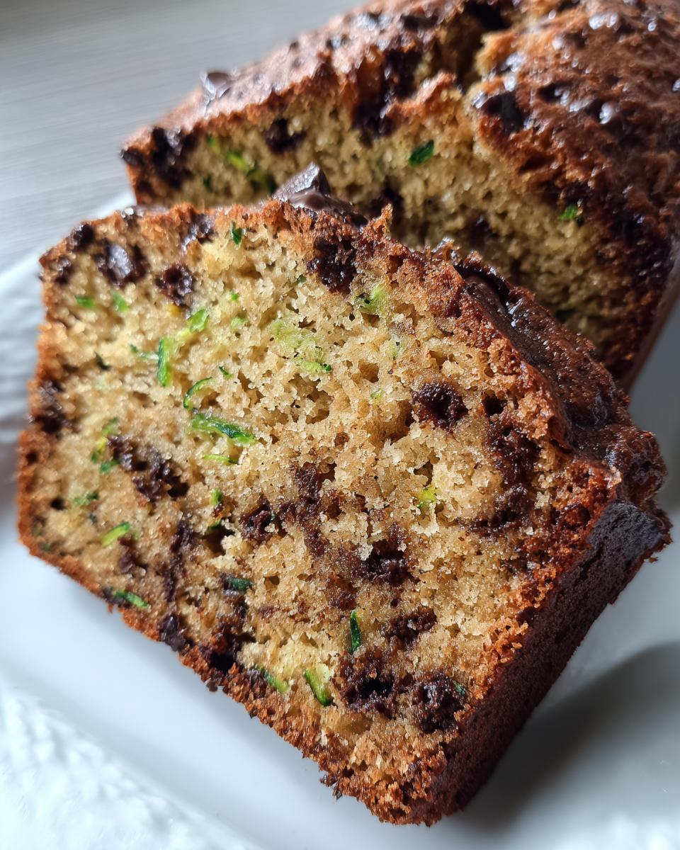 chocolate chip zucchini bread - detail 1