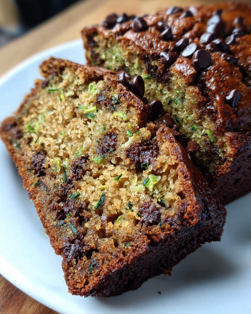 chocolate chip zucchini bread - detail 2