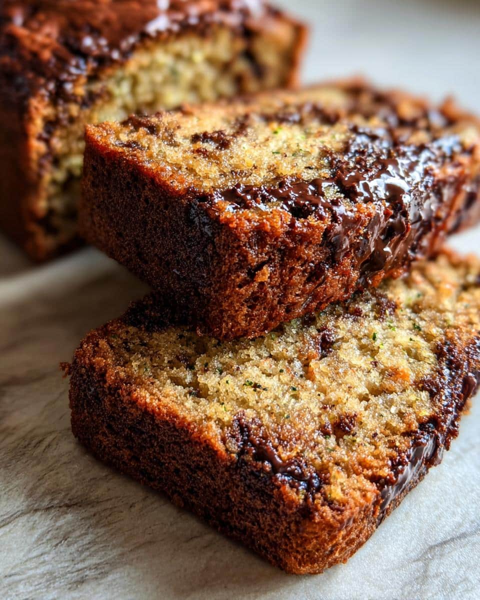 chocolate zucchini bread - detail 1