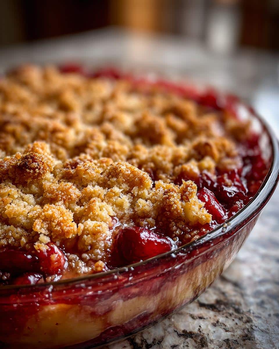 cranberry apple crisp - detail 1