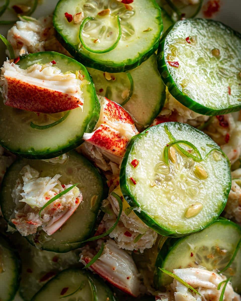 cucumber salad with crab meat - detail 3