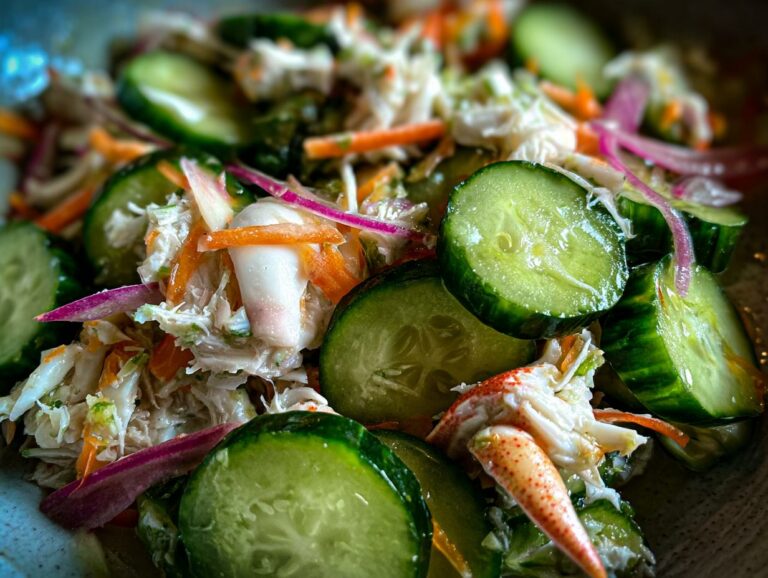 cucumber salad with crab meat
