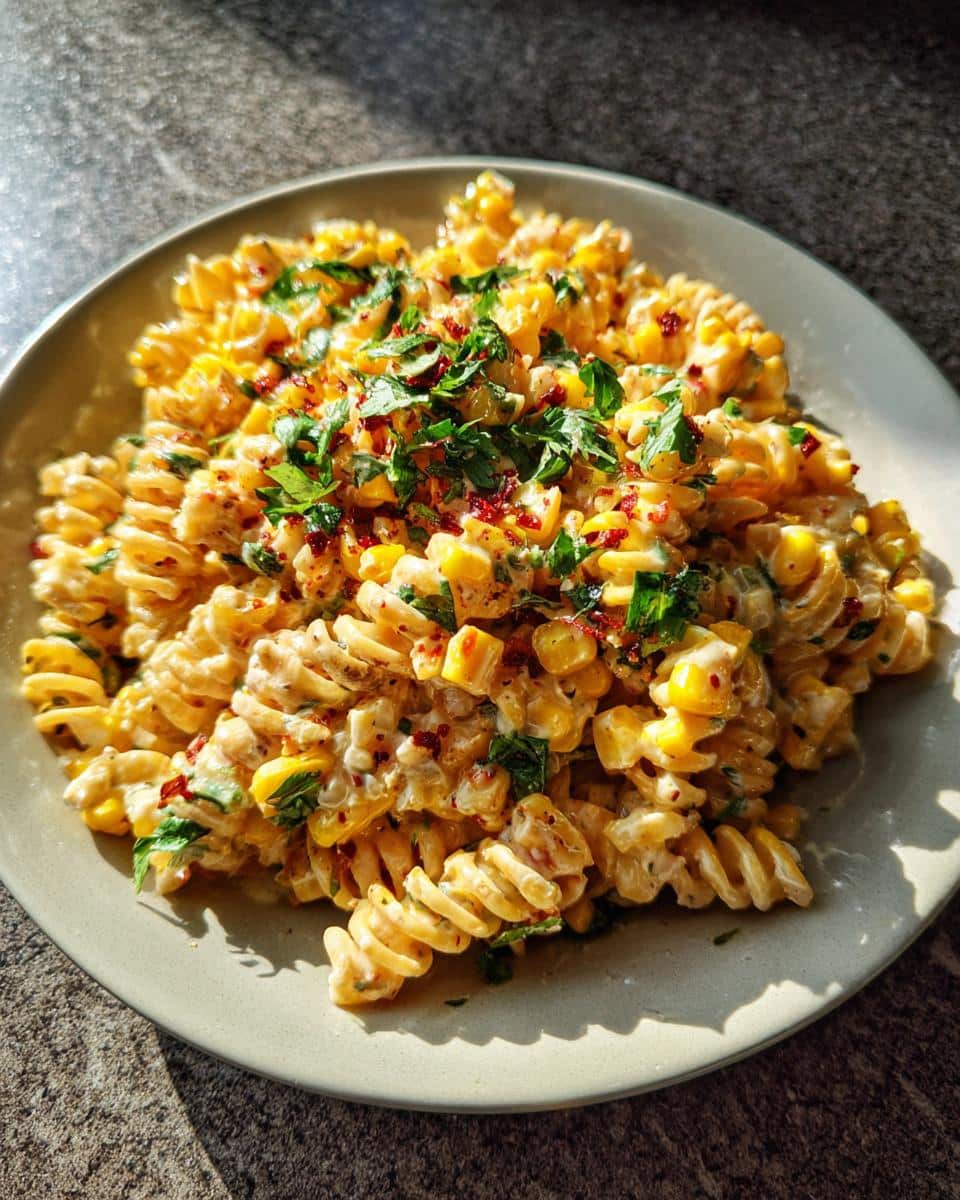 mexican street corn pasta salad - detail 1