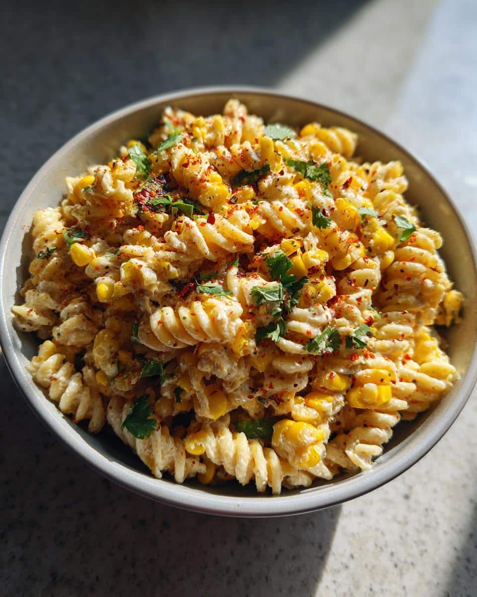mexican street corn pasta salad - detail 2
