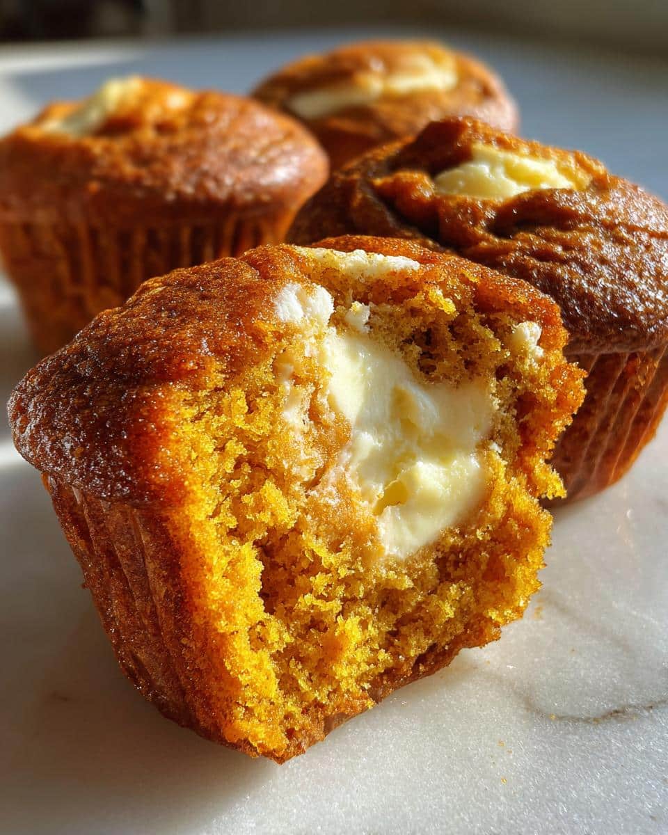 pumpkin muffins with cream cheese - detail 1