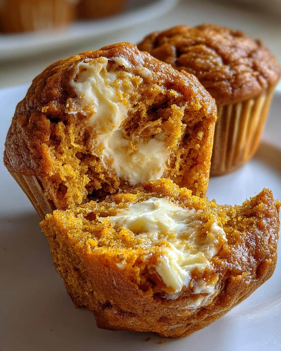 pumpkin muffins with cream cheese - detail 3