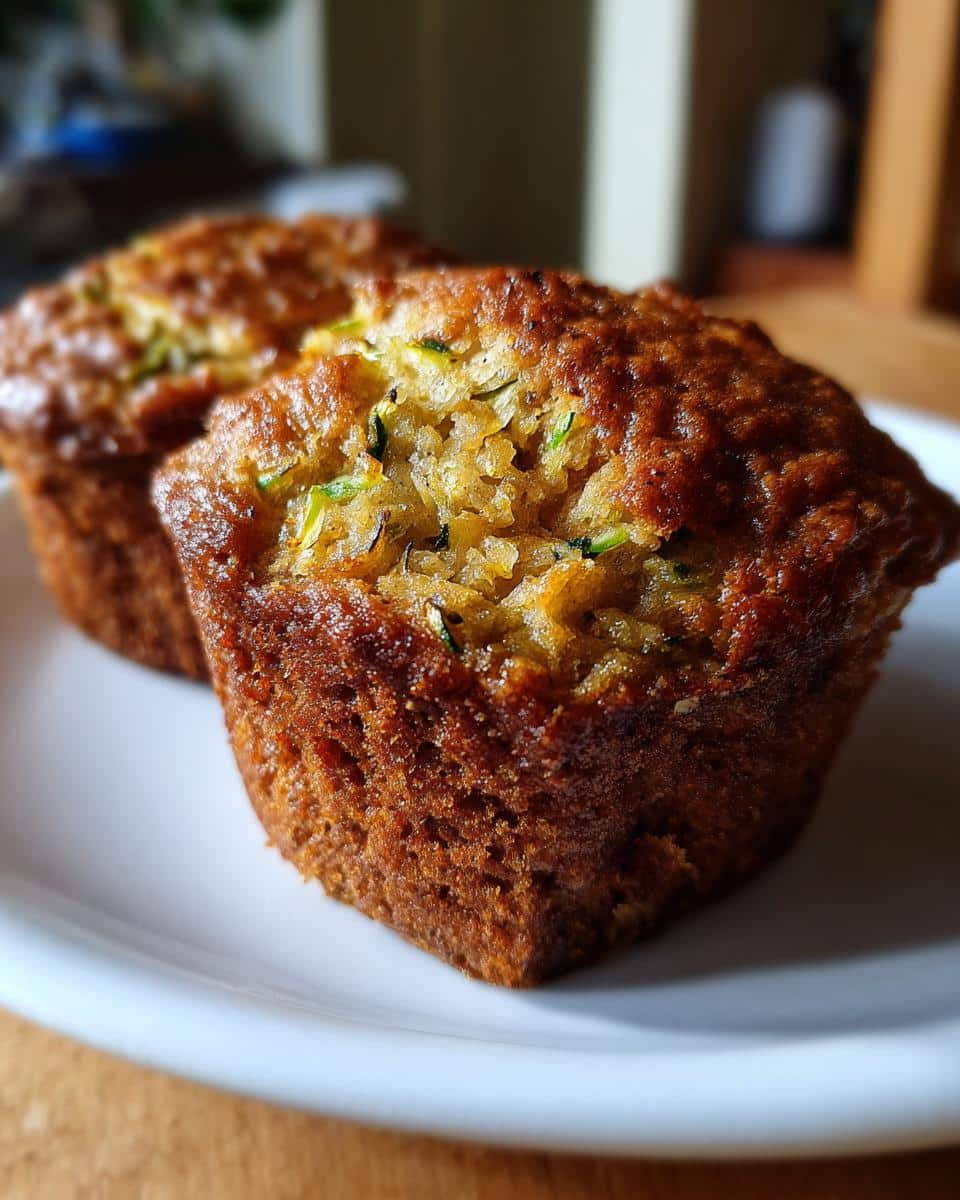 zucchini bread muffins - detail 4