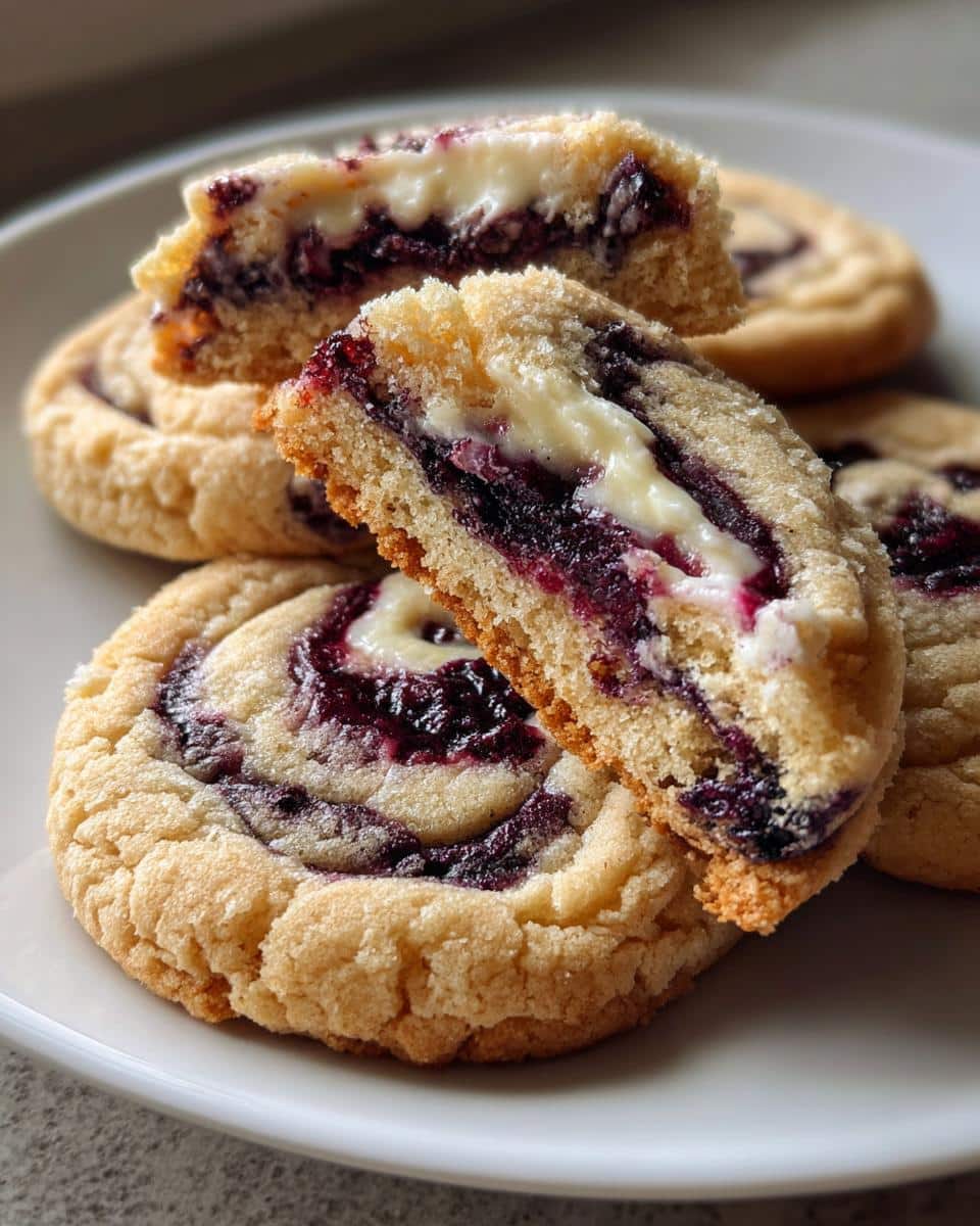 Blueberry Cheesecake Swirl Cookies - detail 3