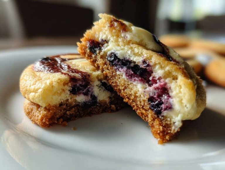 Blueberry Cheesecake Swirl Cookies