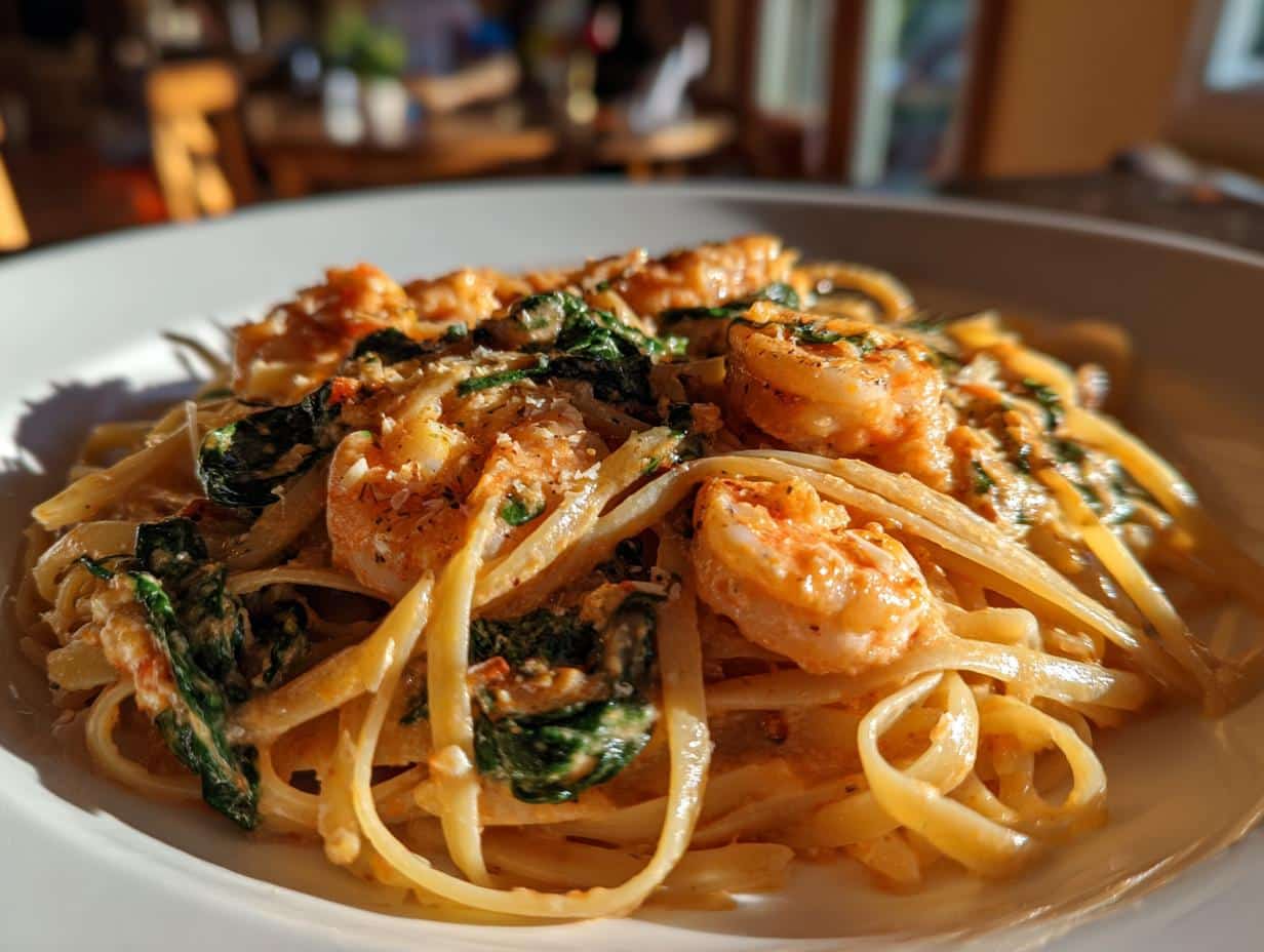 CREAMY TUSCAN SHRIMP LINGUINE